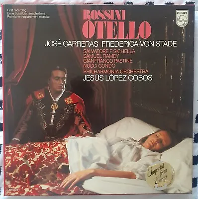 Jose Carreras 3 Lp's Box Set Rossini Otello Near Mint Promo Copy Lopez Cobos • $10