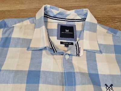 Men's CREW CLOTHING COMPANY XL Linen Jumper Jacket Top Shirt • £4.20
