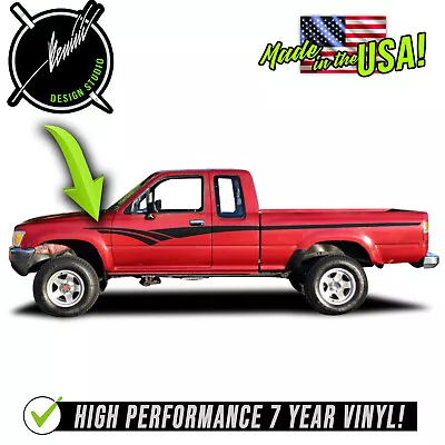 Retro Side Racing Stripes Graphics Fits Toyota Pick-Up SR5 Tacoma 89-97 1998 • $54.99