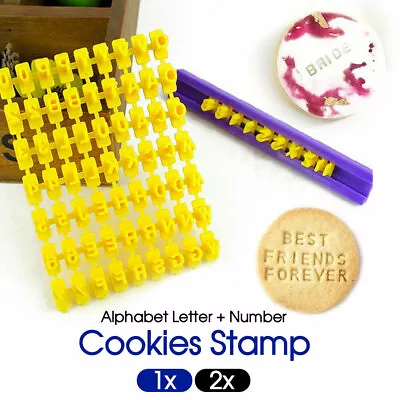 Fondant Cake Alphabet Letter Number Cookies Biscuit Stamp Embosser Mold Cutter • $4.99