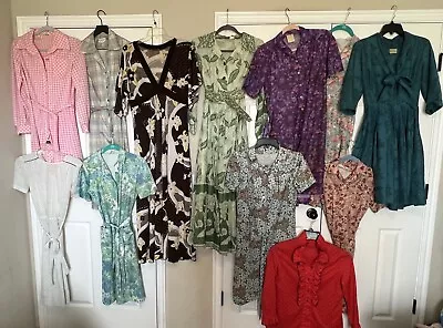 VINTAGE WOMEN'S CLOTHING 12 PC LOT 40s 50s 60s DRESSES Skirt Set Business Party • $24.95