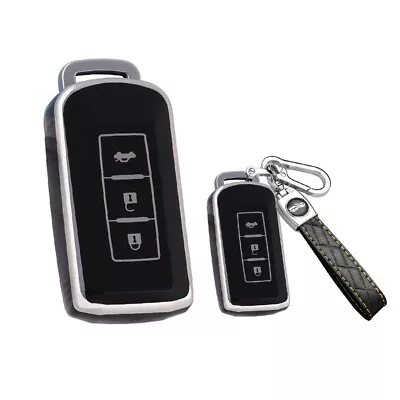 Black Smart Key Case Shell For Mitsubishi Outlander Lancer L200 ASX Colt Pajero • $17.37