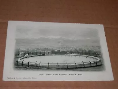 Missoula Montana - 1916 Postcard - Water Works Reservoir • $5