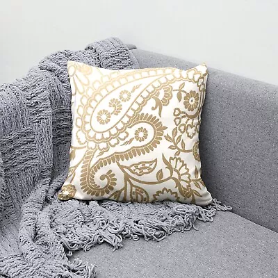 Luxury Damask Paisley Printed Cushion Covers Reversible 45cm X 45cm 30cm X 50cm • £2.99