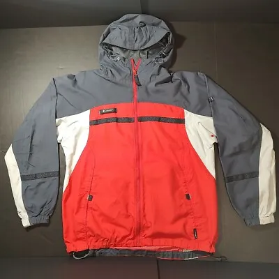 Columbia Packable Full Zip Hooded Performance Windbreaker Jacket Men Medium • $25.50