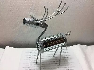 REINDEER SILVER FIGURINE New With Tag D56 Metal 9 Inches Tall UNIQUE • $12.91