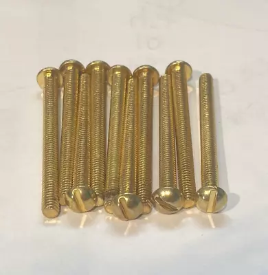Lot Of 10: #8-32 Thread Brass Plated Steel 2  Canopy Screw Lamp Part New • $1