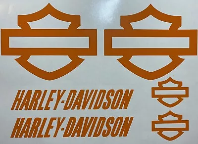 $25 • Buy Harley Davidson Stickers Set Gloss Orange Custom