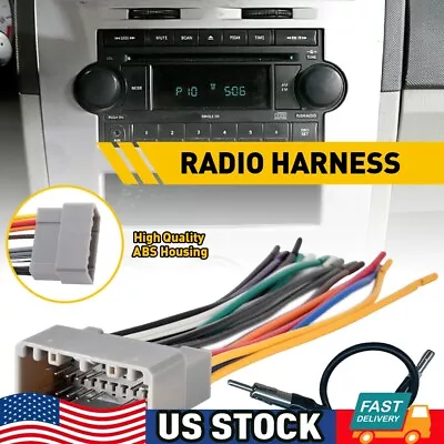 Aftermarket Car Radio Wiring Harness & Antenna Adapter Cable For Chrysler Dodge • $11.59