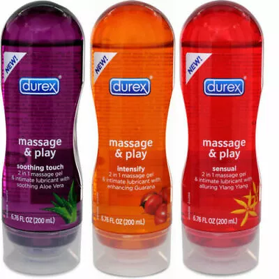 Durex 2 In 1 Massage & Play Water Based Personal Lubricant - Choose Style • $16.82