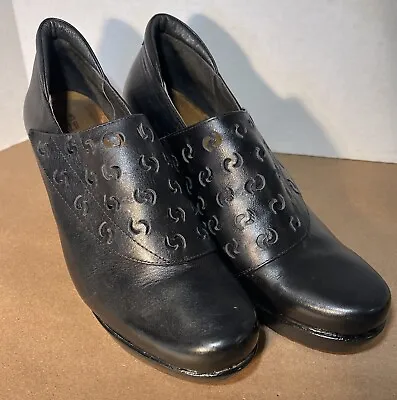Naot Precious Leather Comfort Shoe Booties Size US 9/EURO 40 Black Made Israel • $19.99