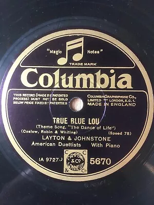 * LAYTON & JOHNSTONE - True Blue Lou / Underneath The Russian Moon • £4.99