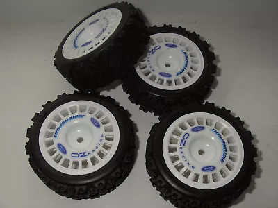 Tamiya Escort Or Focus RS WRC Wheel & Rally Block Tyre & Foam Set 1:10th Scale • £44.99