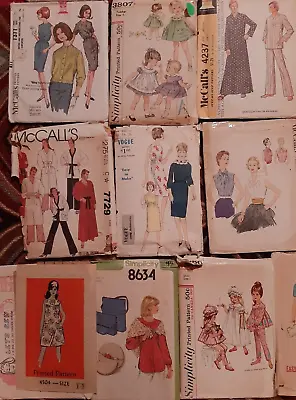 1940s/50s /60s Vintage Lot Sewing Patterns / McCall Vogue Simplicity Lot Of 37 • $50