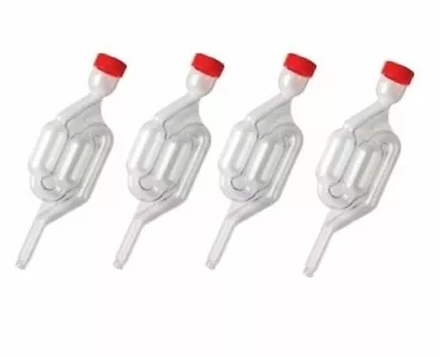 2 Chamber Bubbler Airlock For Home Brew Beer And Wine Making - Pack Of 4 • £5.95