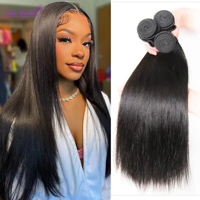 3Bundles Peruvian Straight 100% Human Remy Hair Extension 10-28 Inch For Black • $142.67