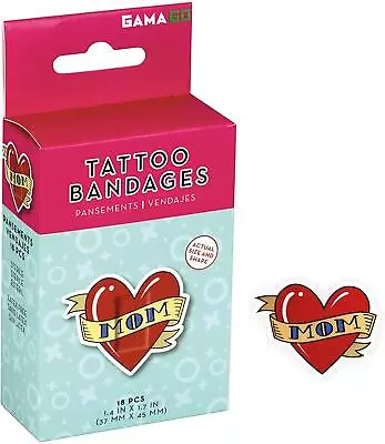 Mom Tattoo Bandages | Set Of 18 Individually Wrapped Self Adhesive Bandages • $16.97
