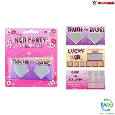 HEN PARTY SCRATCH CARD Pink Girl Games NOVELTY Hen Do NIGHT OUT GIRLS Game UK • £1.99