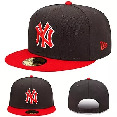 New Era New York Yankees 950 Snapback Hat MLB Graphite Red 2 Tone Color Cap • $37.95