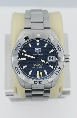 Tag Heuer WBD2112.BA0928 Blue Automatic Aquaracer Watch Mens Silver Calibre SS • $1465