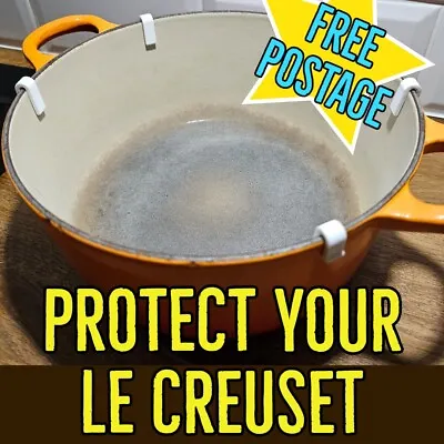 Le Creuset & Cast Iron Pots Protector Storage Clips (x4-16) - Protect Your Pots! • £10