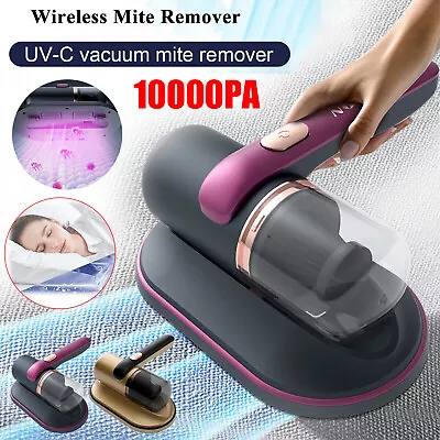 Cordless Dust Mite Remover Vacuum UV Cleaner 10000kpa Home Bed Sofa Mattress Kit • $41.99