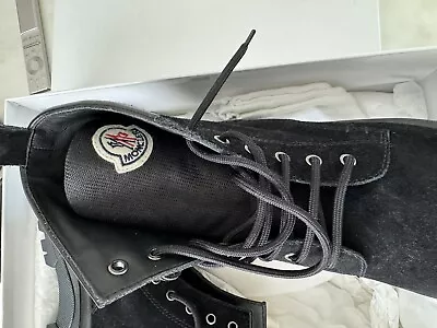 Moncler Hiking Boots Black Suede Leather Size 43 / 10 US New Ulysse Model • $175