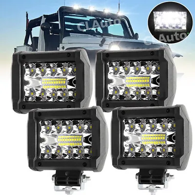 4Pcs 4inch LED Work Light Bar Spot Pods Fog Lamp Offroad Driving Truck SUV ATV • $21.37
