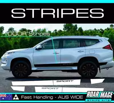 AM Side Door Stripes Fit 2015-2023 MITSUBISHI Pajero Sport  Decals Stickers • $79