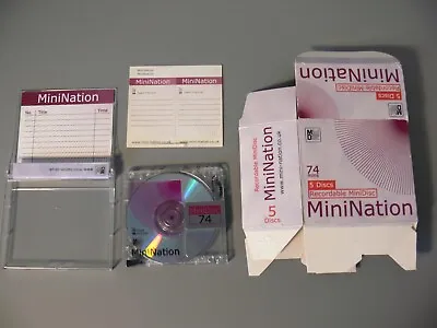 Minination MD74 Minidisc-Case-Inserts & Empty Flattened Box - Used • £12.99