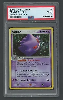 £79.99 • Buy Pokemon Card - PSA 9 Gengar 5/92 - EX Legend Maker - MINT - PSA9