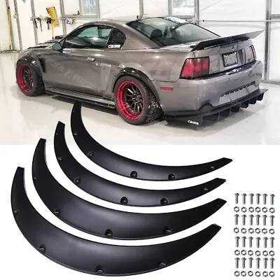 4X For Ford Mustang GT Fender Flares Extra Wide Flexible Body Kit Wheel Arches • $69.65