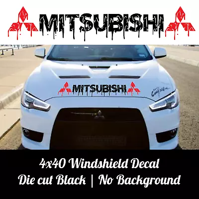 Mitsubishi Windshield Drip Decal Turbo Sticker Graffiti Evolution Lancer Sport • $13.99