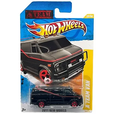 Hot Wheels 2011 New Models A TEAM VAN Black 39/50 Red Chrome 5SP's • $14.39