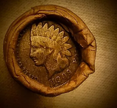 Wheat Small Cent Roll • 1909 Indian Head Cent & 1924-S Lincoln • Earlies • P-D-S • $9.95