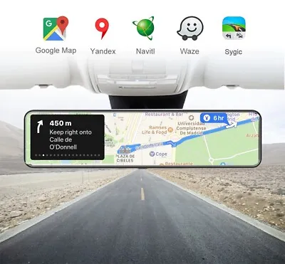 12'' Car DVR Dashboard Camera Android Auto ADAS Rear View Mirror Video Recorde • $110.19