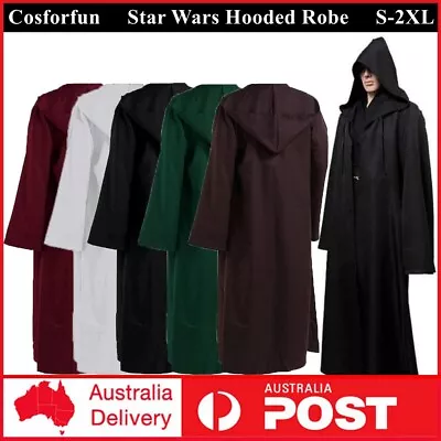 Star Wars Hooded Robe Jedi Knight Sith Bathrobe Cloak Cape Party Cosplay Costume • $38.49