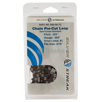 £41.19 • Buy 096-5817C Silver Streak Chain Loop Clamshell 81 DL For Carlton K3C-81E
