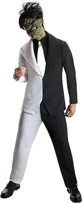 £30 • Buy Two Face DC Villain Batman Fancy Dress Up Costume Size L & New Collectable Mask