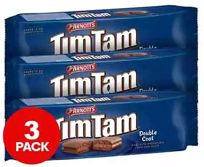 3 X Arnott's Tim Tam Chocolate Biscuits Double Coat 200g • $18.64