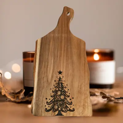 Acacia Chopping/Serving/Cheese Board Christmas Tree • £15