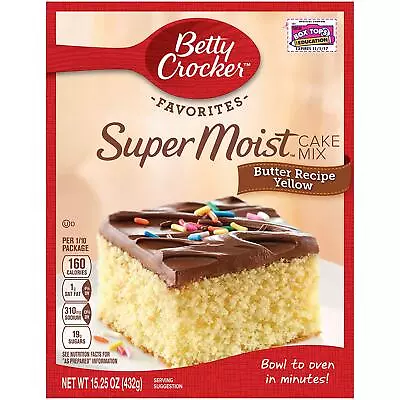 Betty Crocker Super Moist Butter Recipe Yellow Cake Mix 15.25oz 432g  • £7.25