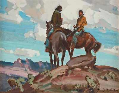 Carl Oscar Borg Native Americans On Horseback Canvas Print 16 X 20 • $39.99