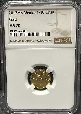 2017 1/10 Oz Gold Libertad NGC MS 70 • $315