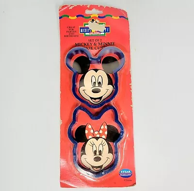 Vintage 1995 Disney Mickey And Minnie 4  Cookie Cutters New In Package • $9.50