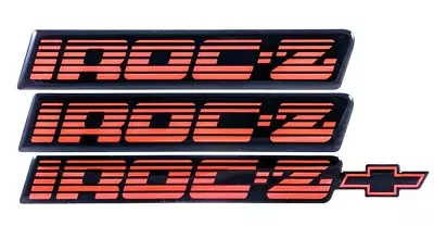 Car Rear Bumper Badge Rocker Panel Emblem Red For Chevy Camaro IROC-Z 82-92 • $108.08