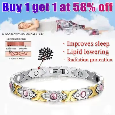 Magnetic Bracelet Therapy Weight Loss Arthritis Health Pain Relief Mens Women • £3.75