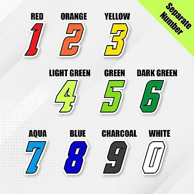 S12 3 Pcs Custom Vinyl Decals Racing Number Sticker For MX Dirt Bike Motorcycle • $21.19