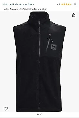 NWT Men’s Under Armour UA Mission Boucle Vest Black Golf Size L Black FreeShip • $63.99