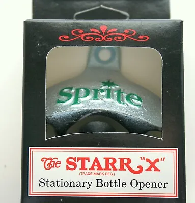 Vtg Style Cast Iron Wall Mount Sprite Lime Soda Bottle Opener STARR X 1990s  • $17.99